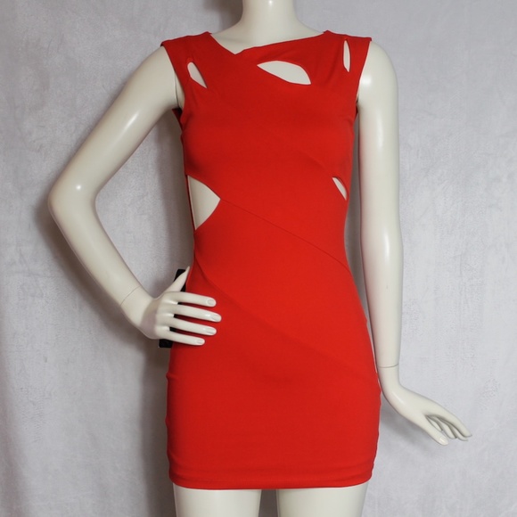 bebe Power Knit Wrap Panel Dress NWT